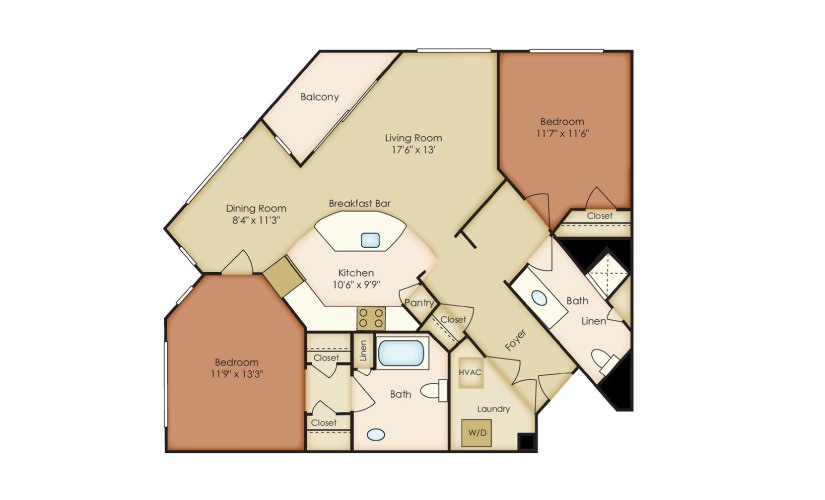 Studio, 1 & 2 bedroom apartments for rent at McHenry Row.